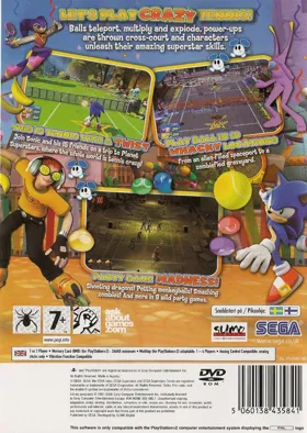 Sega Superstars Tennis box cover back